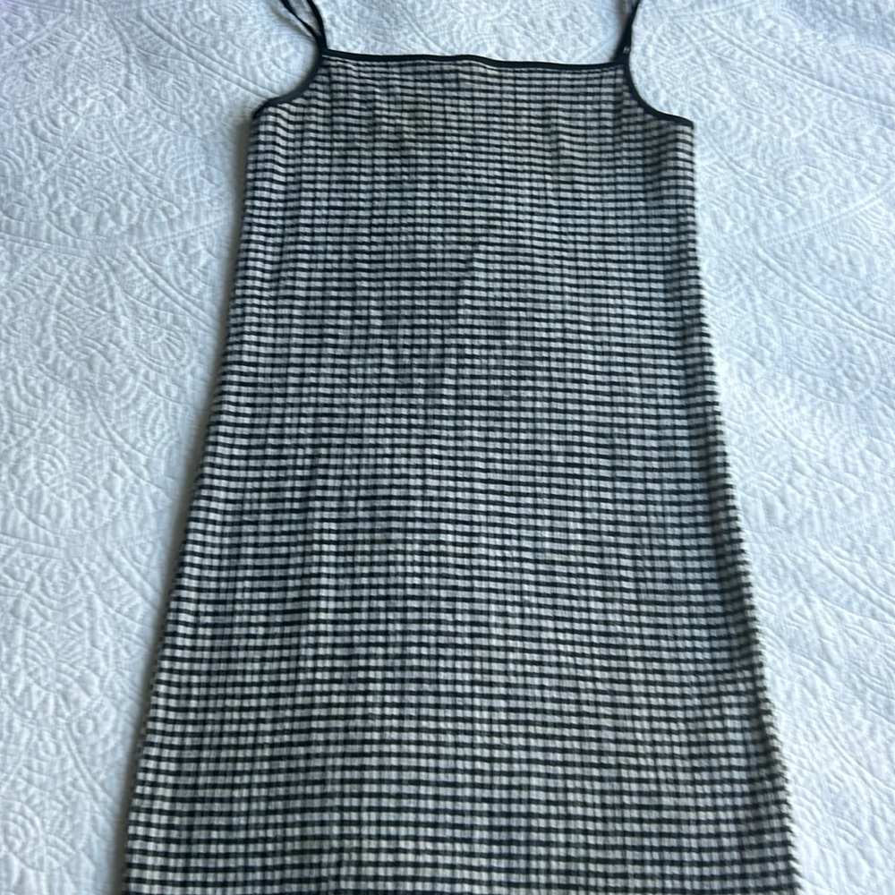 Aritzia gingham black-and-white dress size large